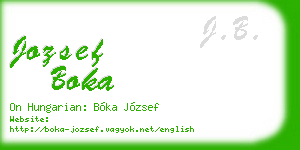 jozsef boka business card